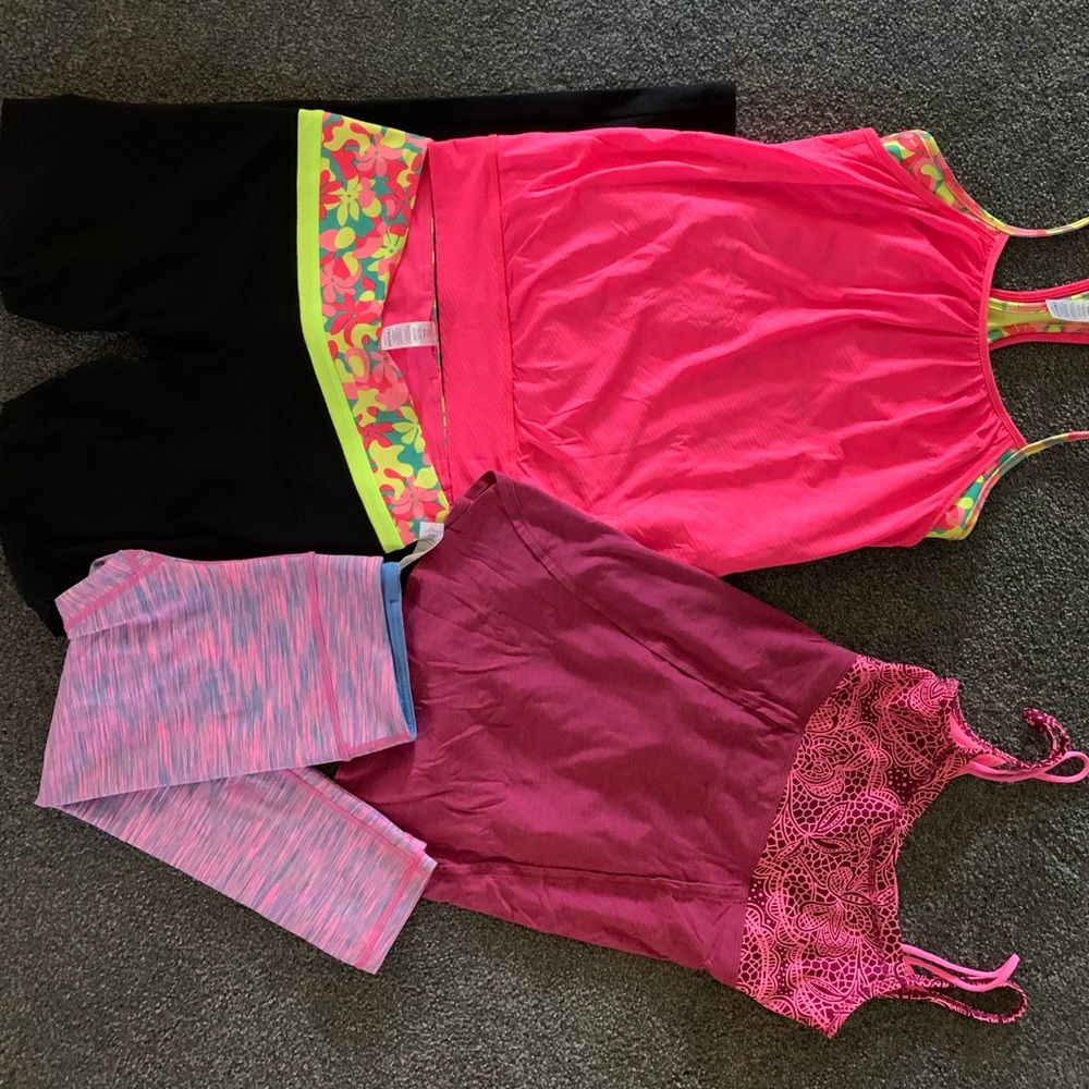 Ivivva by Lululemon Lot Girls 14 Leggings Tanks